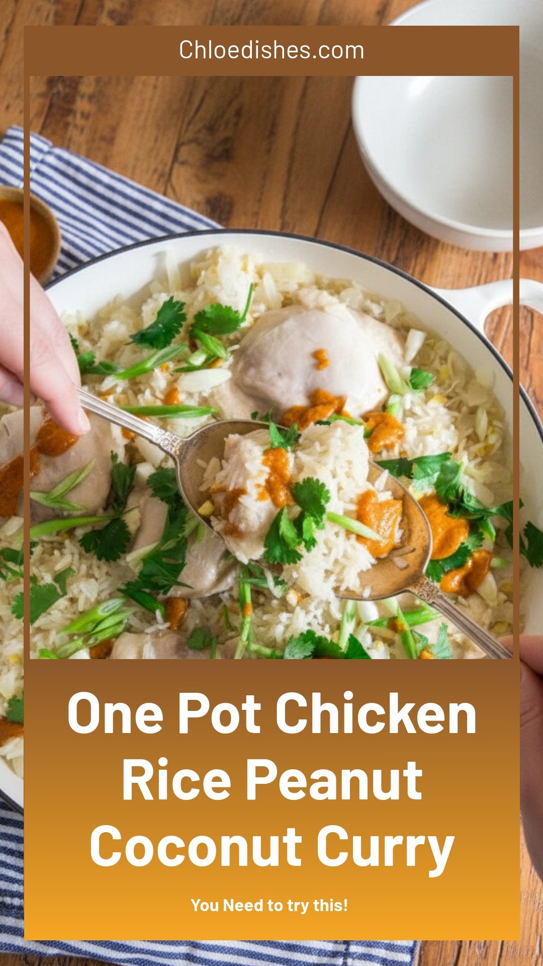 One-Pot Chicken and Rice with Peanut Coconut Curry Sauce | Caroline Chambers