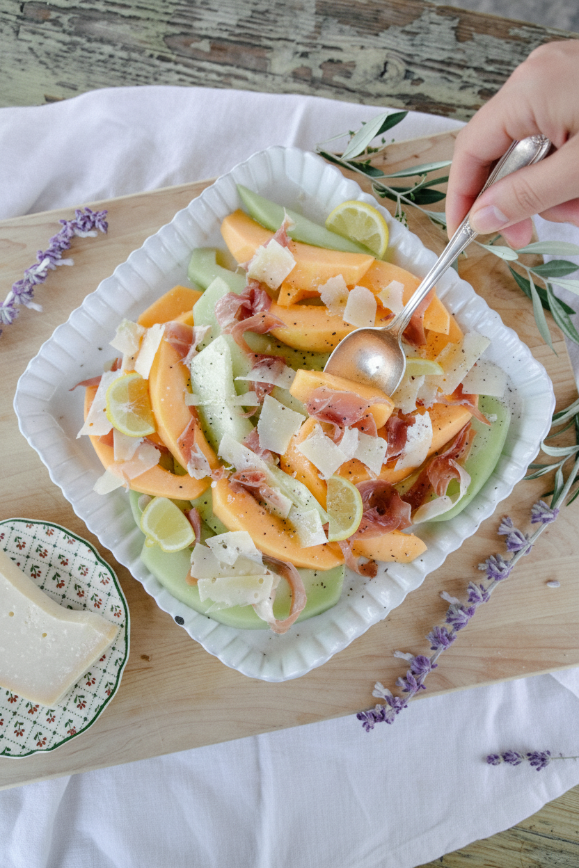 Prosciutto Melon Parm | Caroline Chambers
