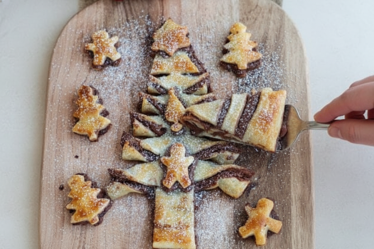 Puff Pastry Nutella Christmas Tree Recipe