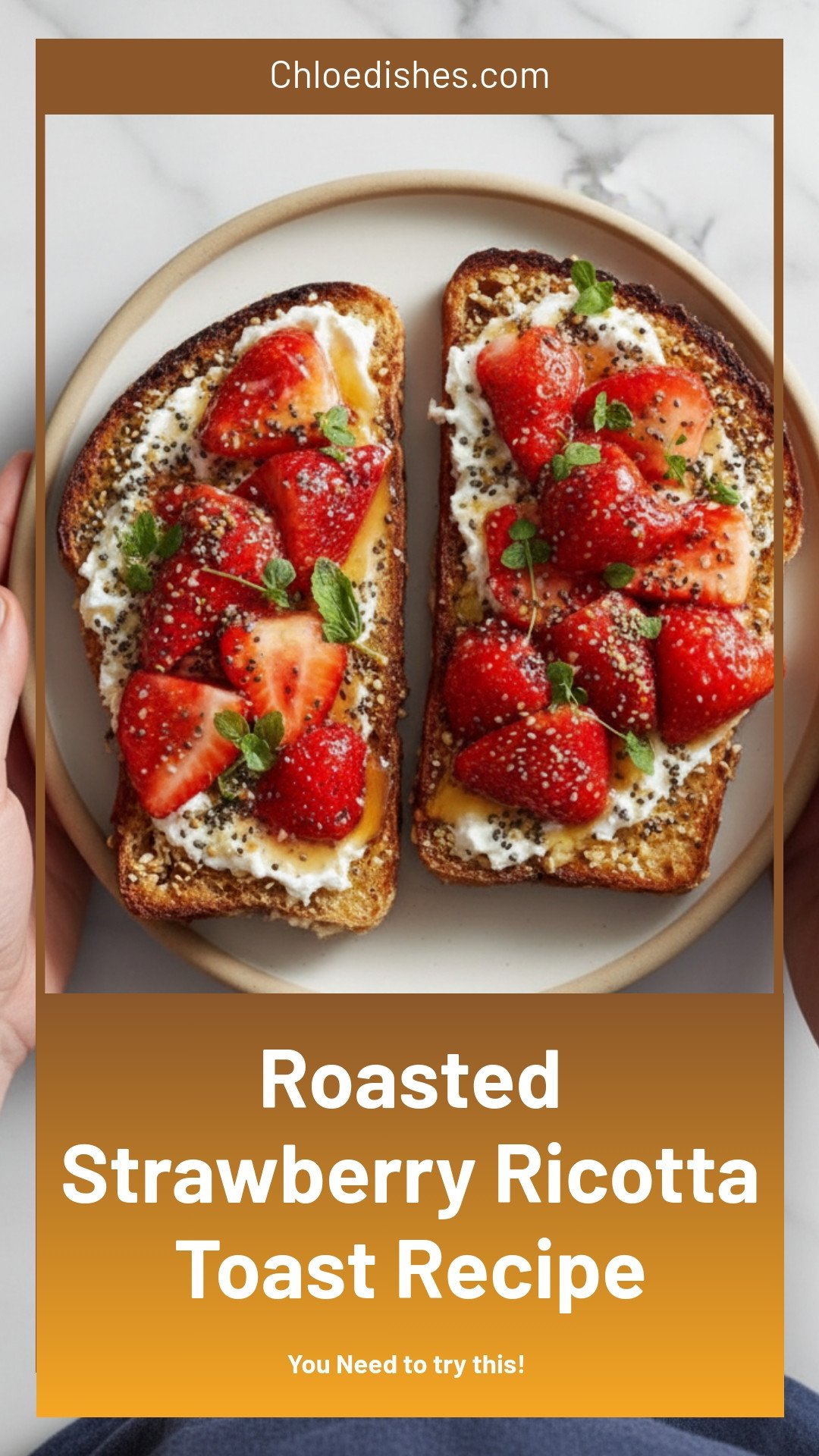 Roasted Strawberry Whipped Ricotta Toast Recipe