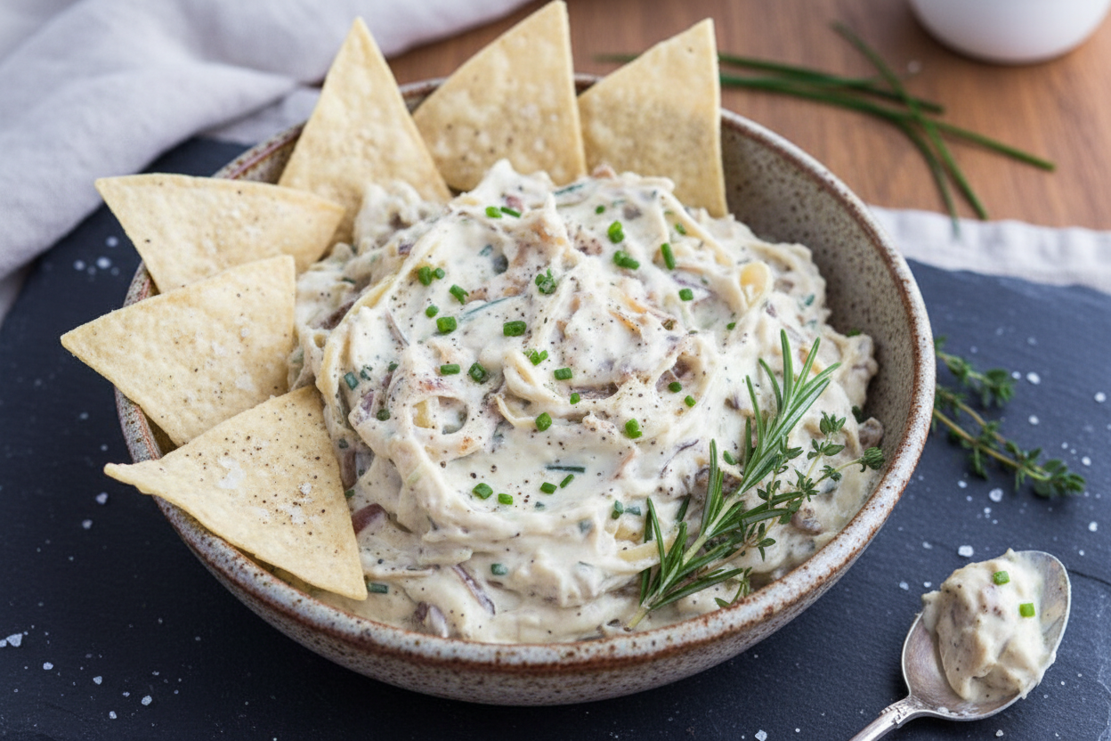 Salt and Vinegar Roasted Onion Dip