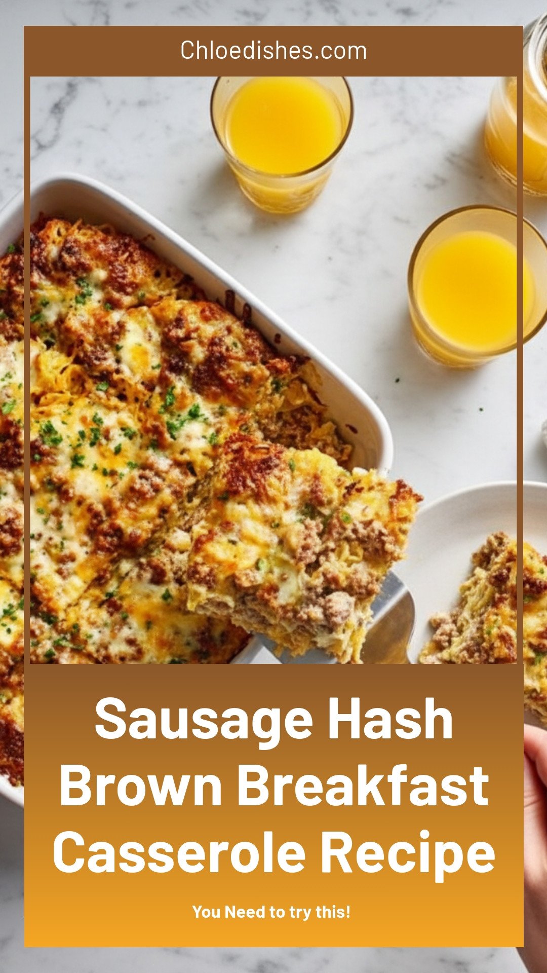 Sausage Hash Brown Breakfast Casserole Recipe