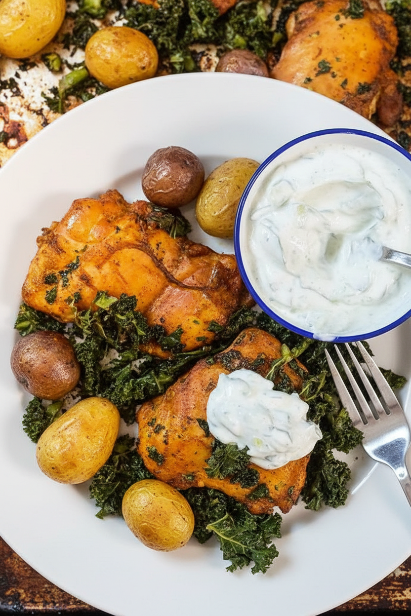 Trader Joe's Sheet-pan Chicken Shwarma | Caroline Chambers