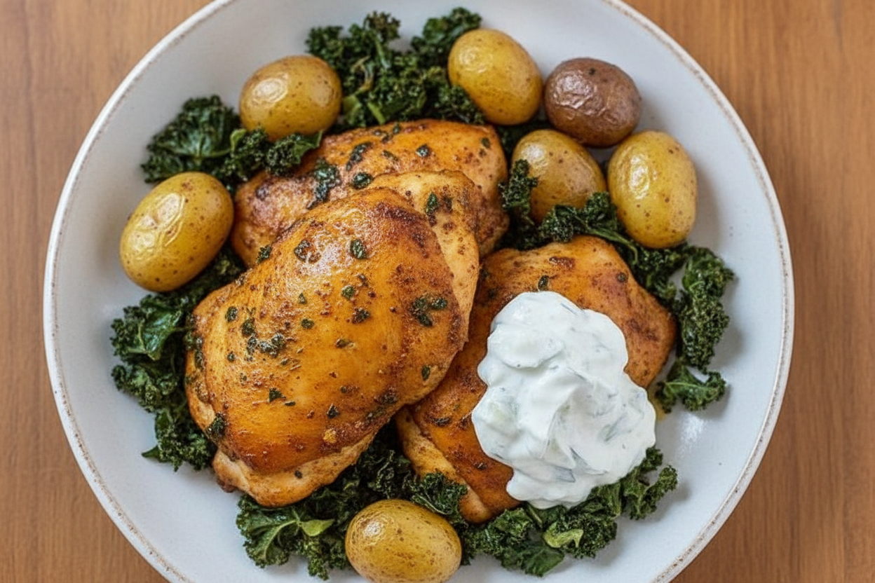 Sheet Pan Chicken Shawarma Recipe from Caroline Chambers