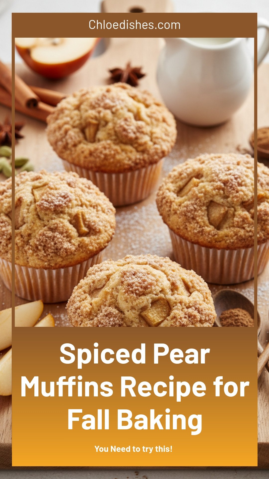 Spiced Pear Muffins Recipe