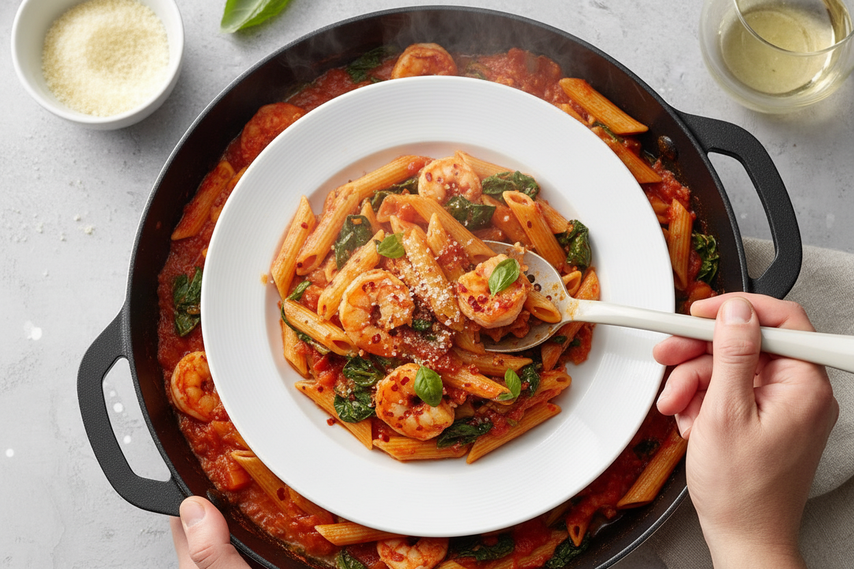 Spicy Shrimp Fra Diavolo Pasta Recipe