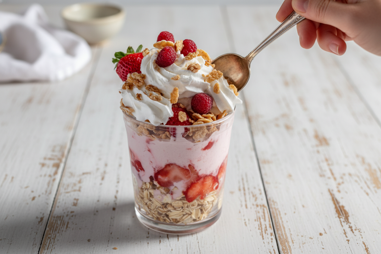 Strawberry Cheesecake Overnight Oats Recipe