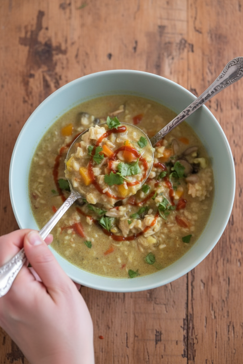 Thai Curry Chicken and Rice Soup | Caroline Chambers