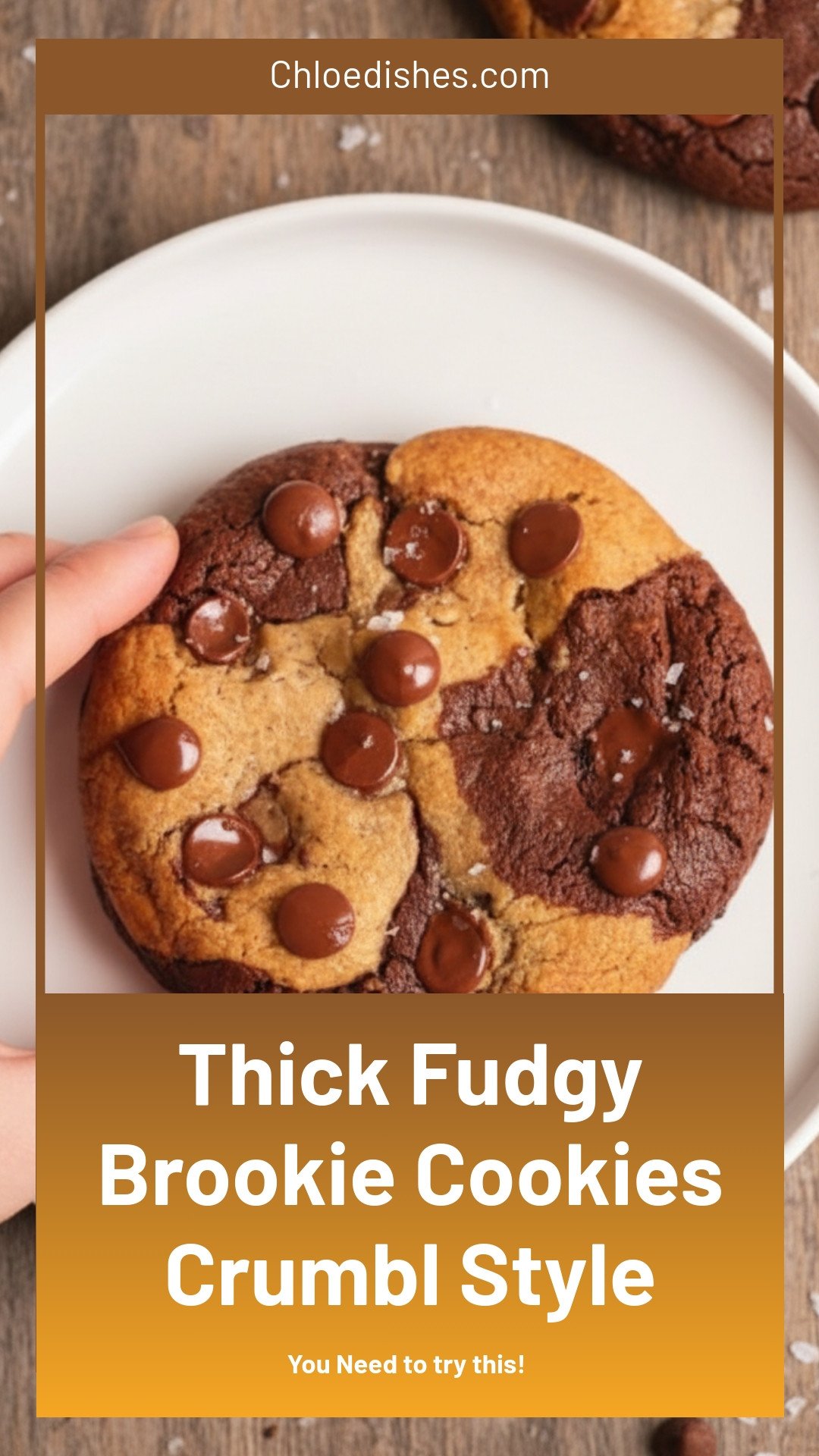 Thick And Fudgy Brookie Cookies (Crumbl Style)
