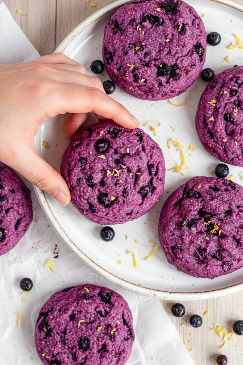 Gluten-Free Blueberry Lemon Cookies (Vegan)