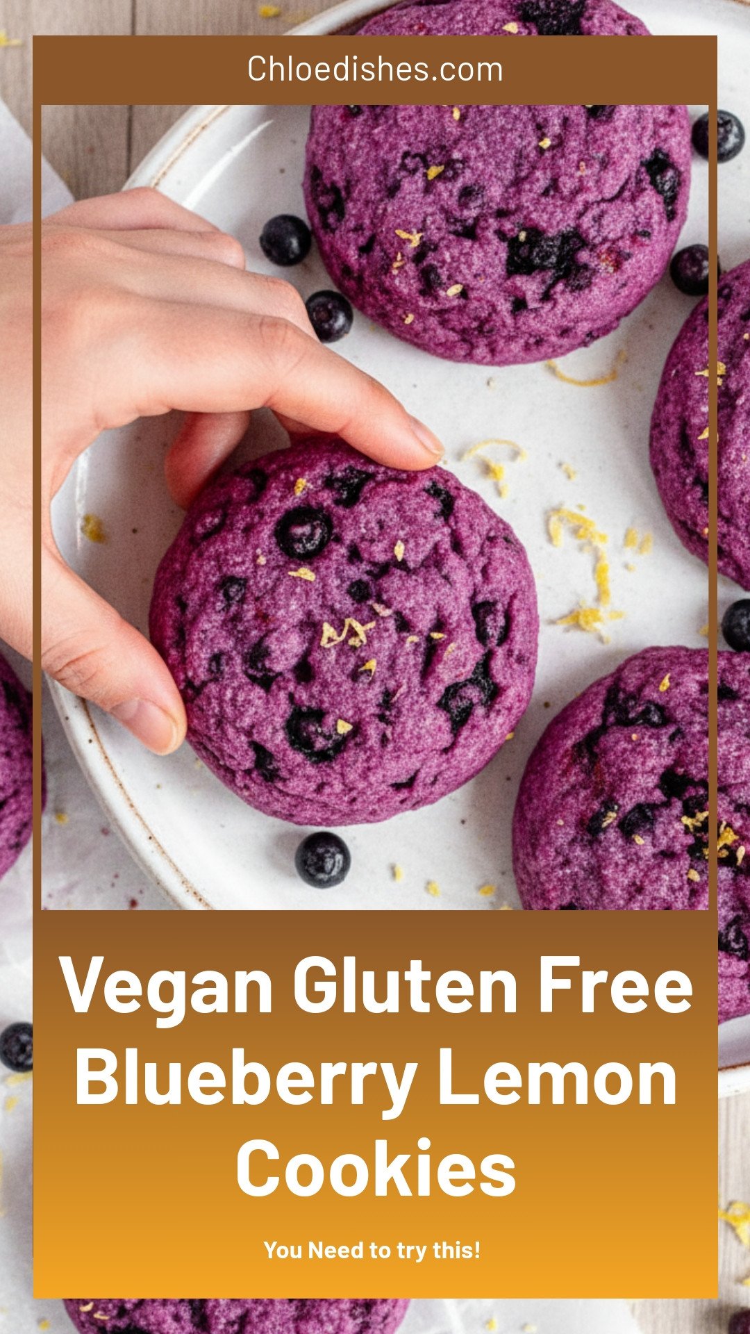 Gluten-Free Blueberry Lemon Cookies (Vegan)