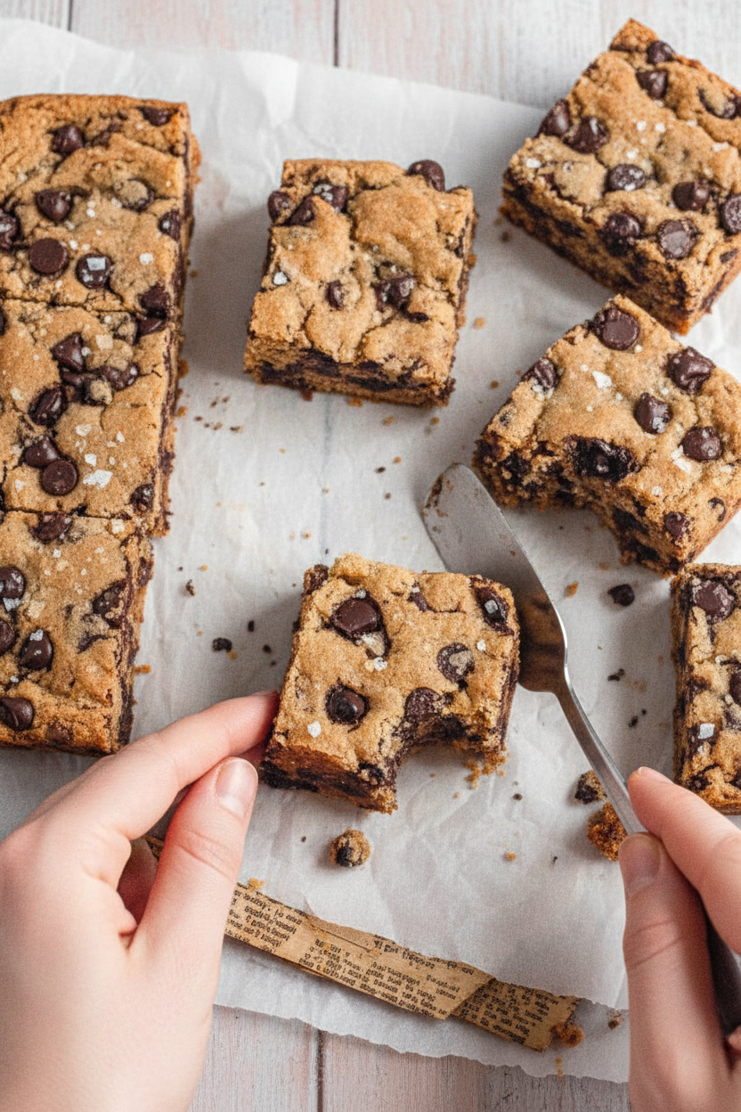 Gluten-Free Chocolate Chip Cookie Bars (Vegan)