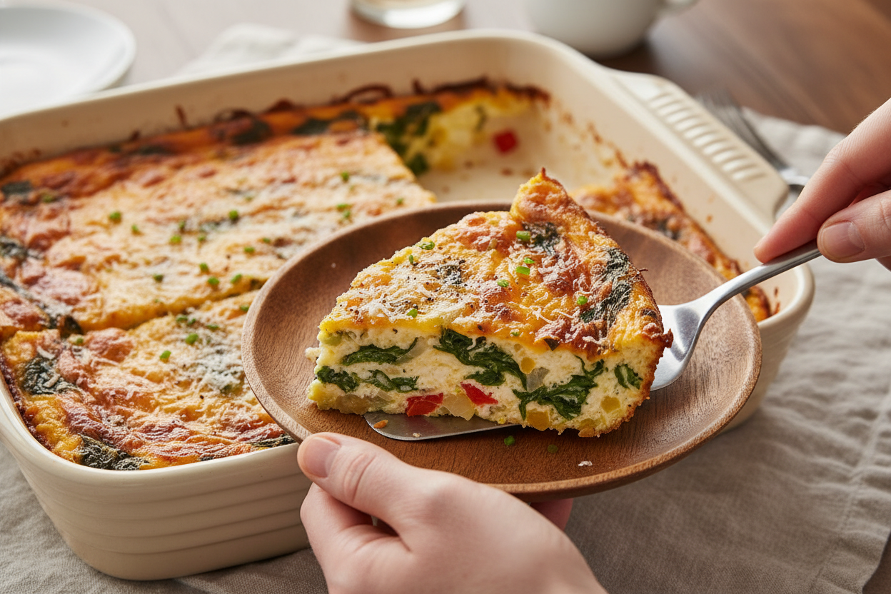 Baked Spinach Cheese Egg Casserole Recipe
