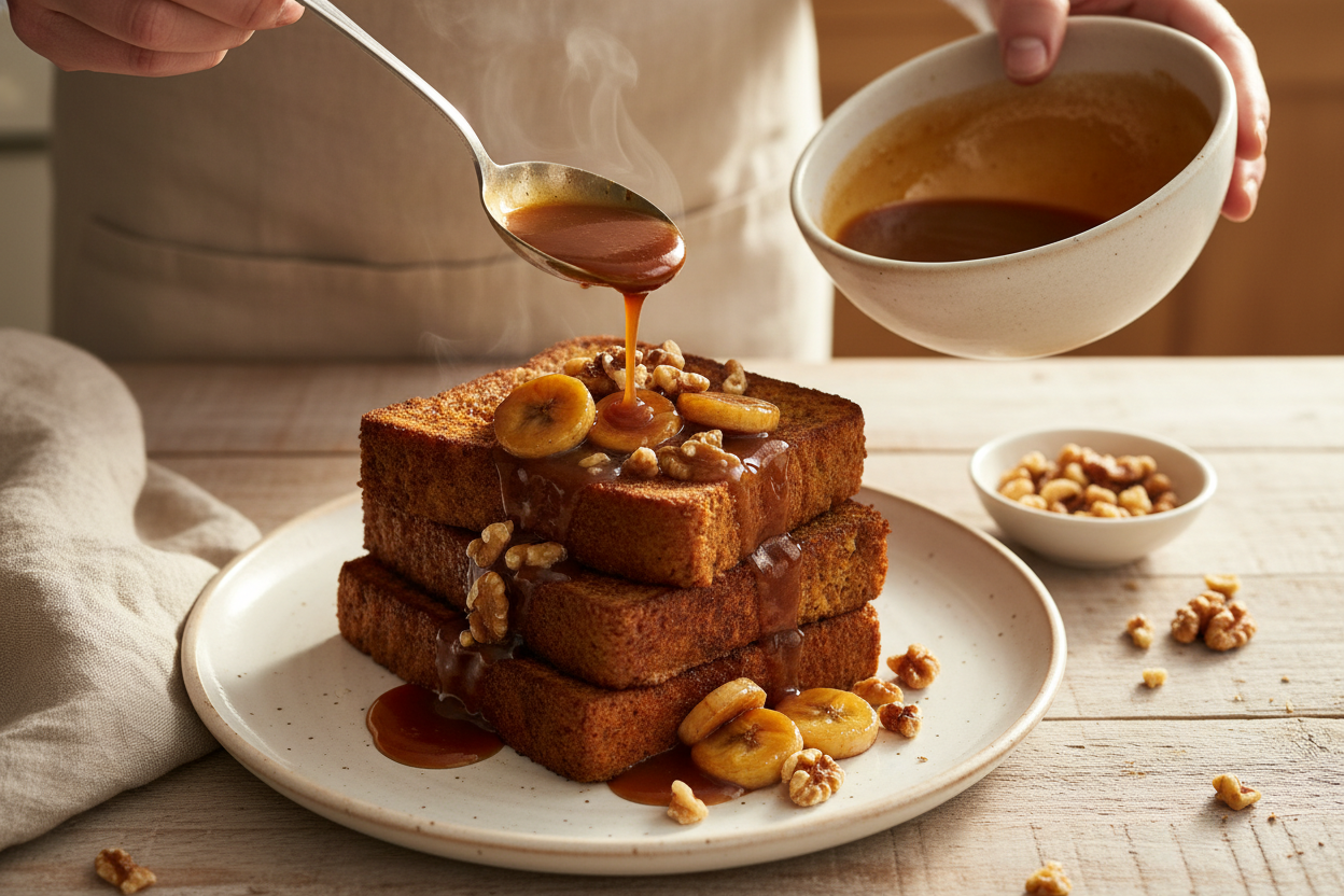 Banana Bread French Toast Bananas Foster Recipe