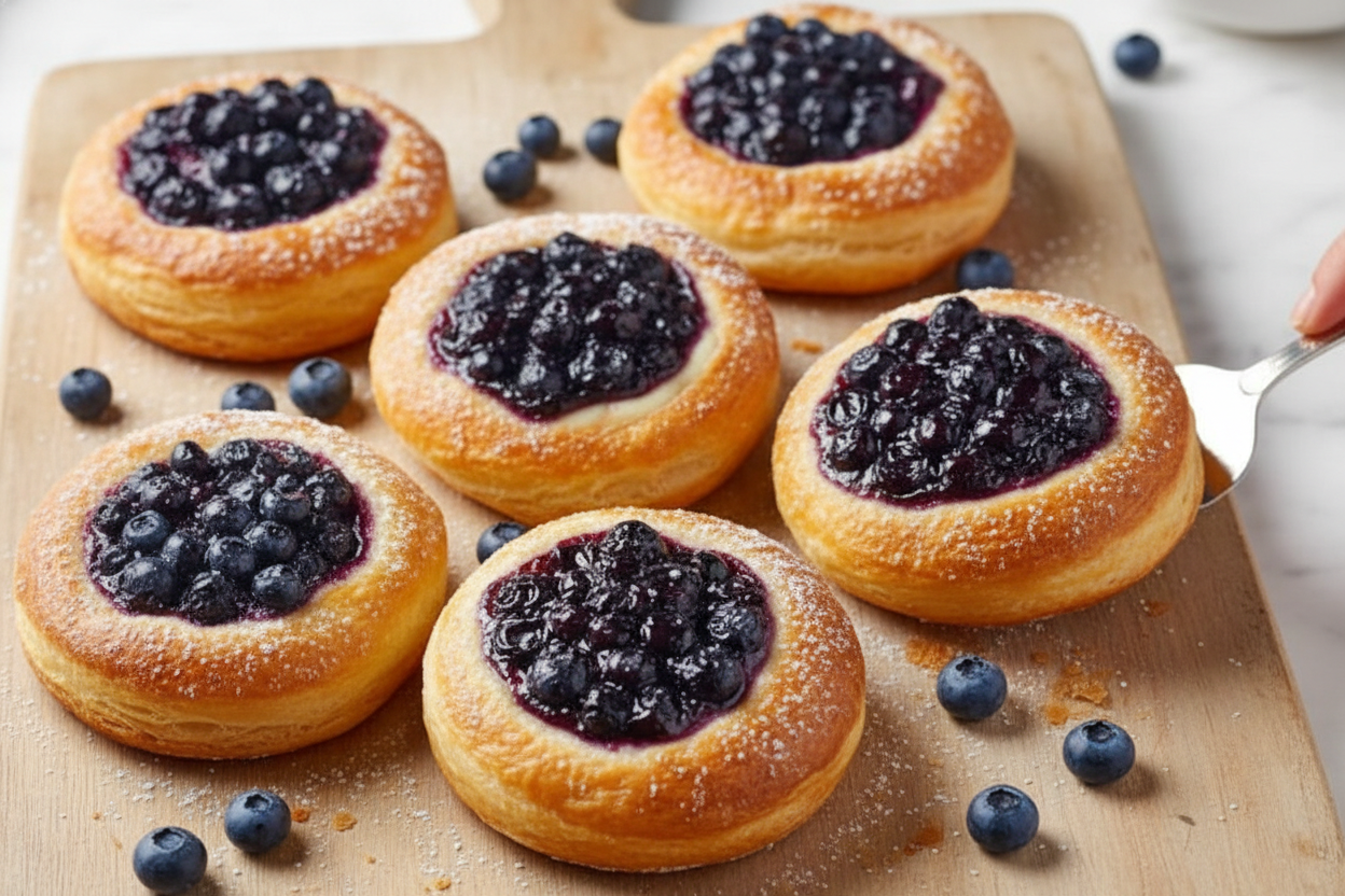 Blueberry Cheese Vatrushka Buns Recipe