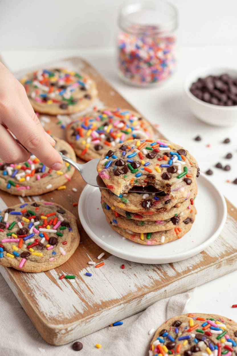 Chocolate Chip Sprinkle Cookies