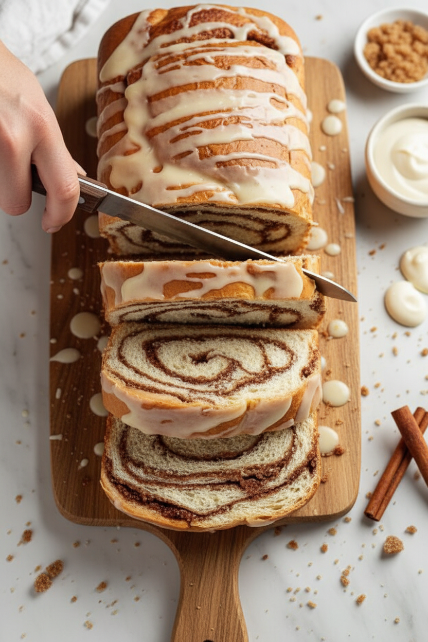 Cinnamon Swirl Bread with Optional Vanilla Glaze Recipe