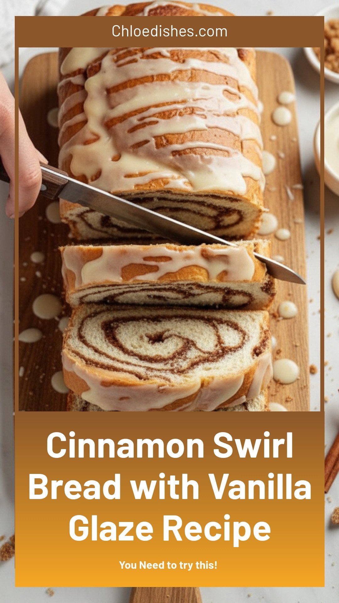 Cinnamon Swirl Bread with Optional Vanilla Glaze Recipe