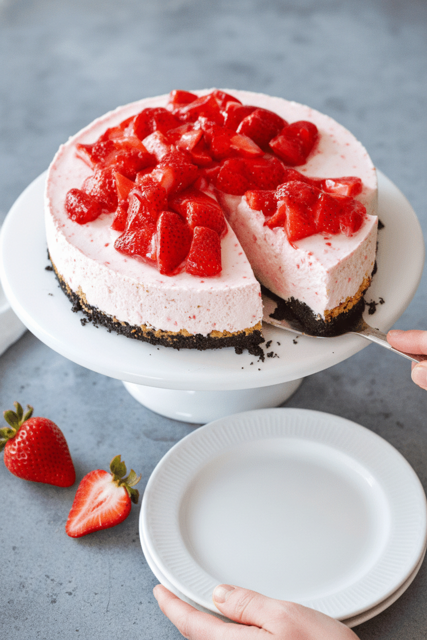 No-Bake Strawberry Cheesecake Recipe