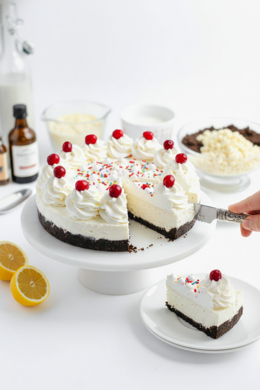 No-Bake White Chocolate Cheesecake