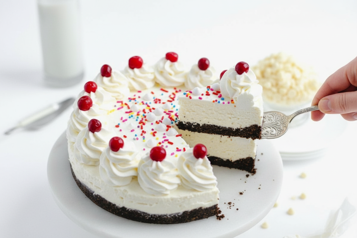 Easy No-Bake White Chocolate Cheesecake Recipe