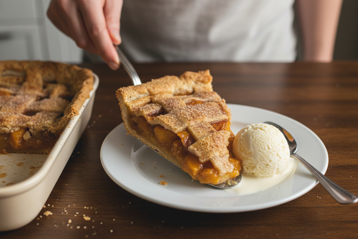 Easy Peach Cobbler with Ready Made Crust
