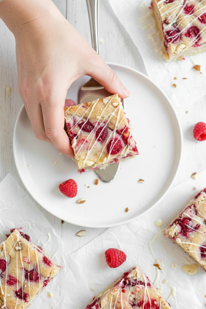 Raspberry Blondies