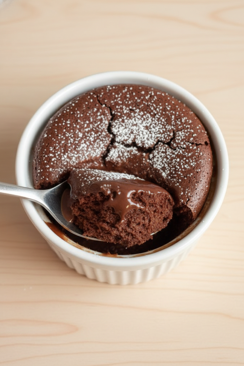 Easy Single Serve Chocolate Soufflé