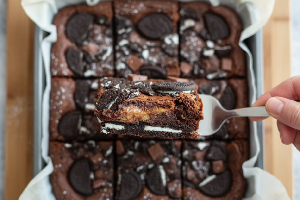 Easy Slutty Brownies Recipe with Three Layers