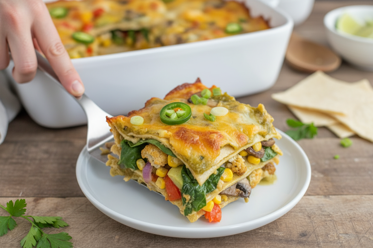 Easy Vegetable Enchilada Casserole Recipe