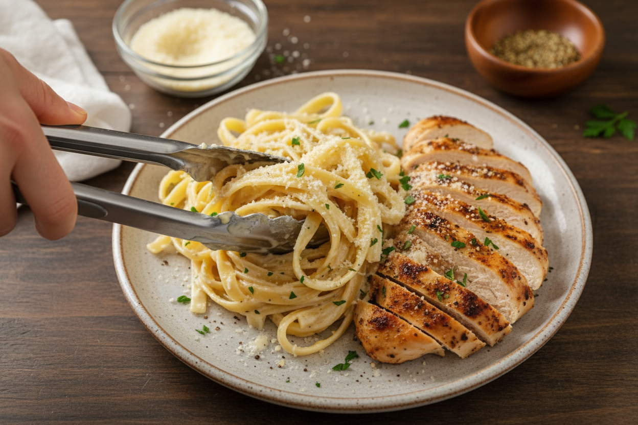 Garlic Parmesan Chicken Pasta
