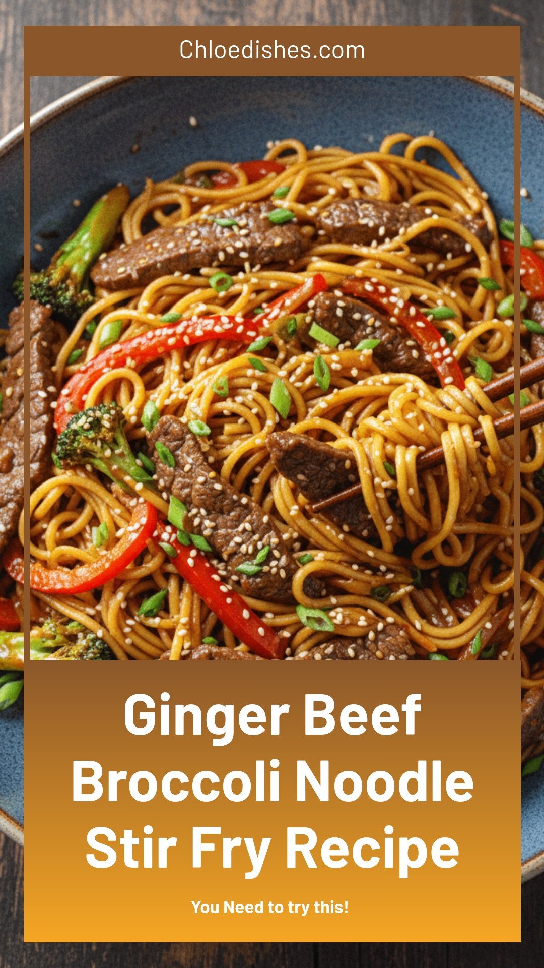 Ginger Beef & Broccoli Noodle Stir Fry Recipe