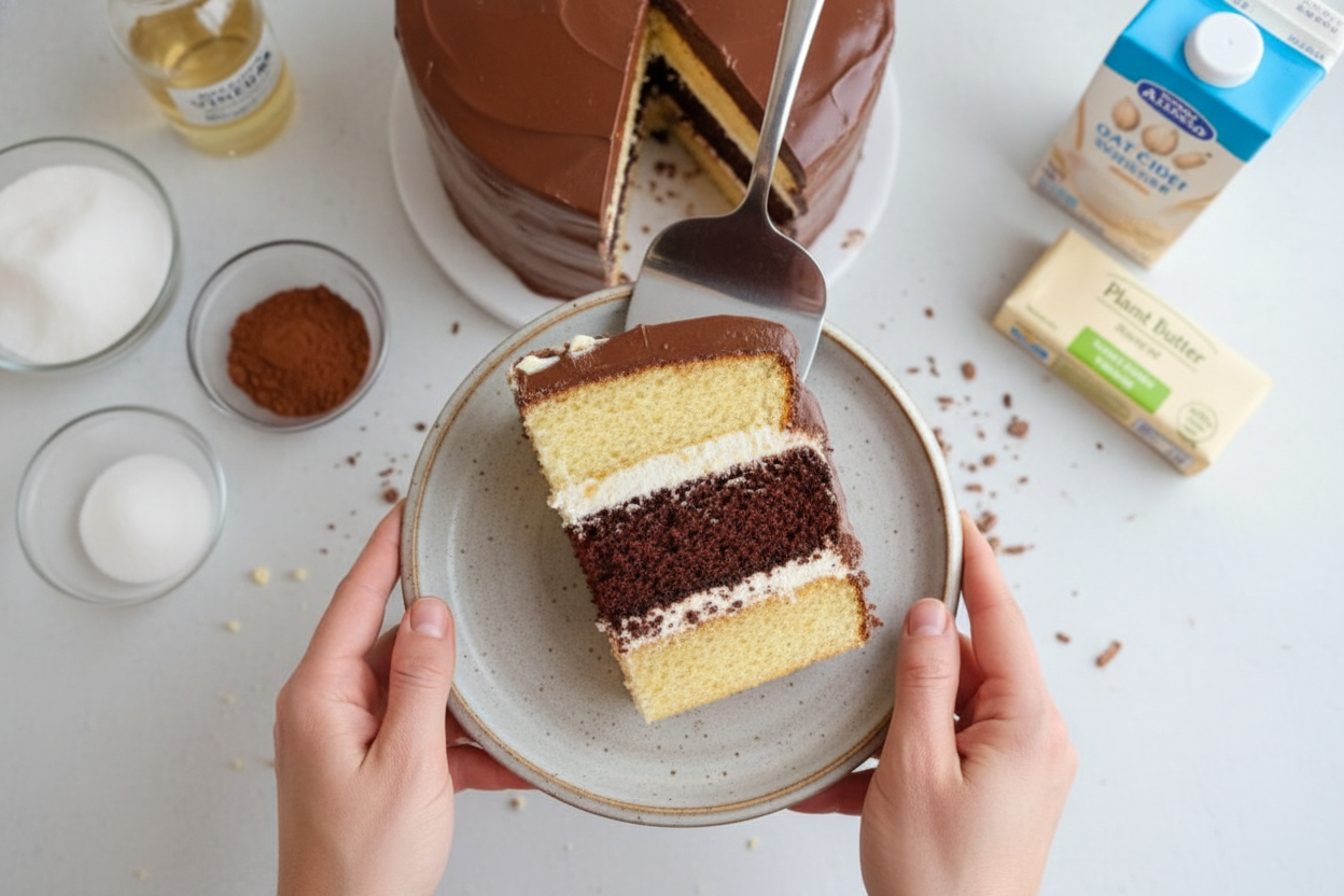 Gluten Dairy Free Chocolate Vanilla Cake