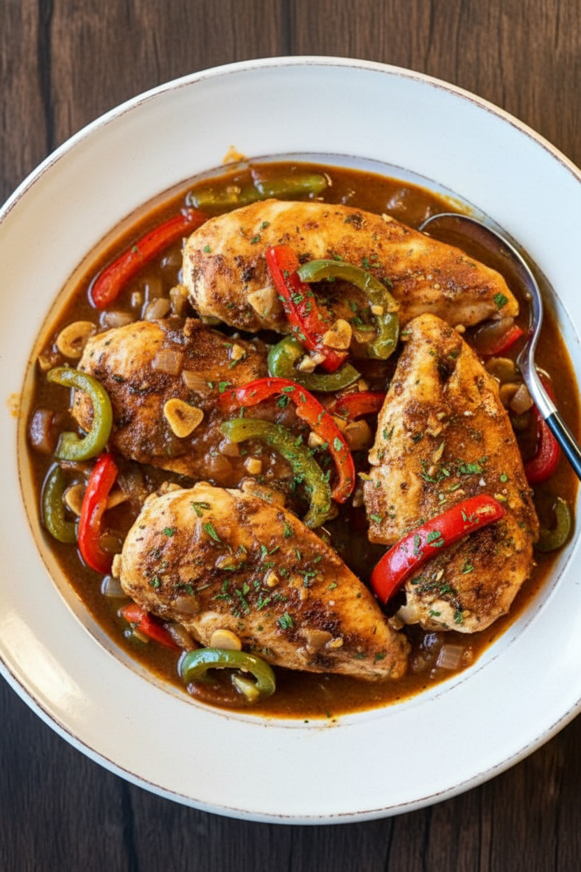 Cajun Smothered Chicken (GF + DF)