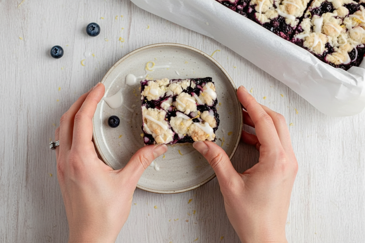 Gluten-Free Dairy-Free Lemon Blueberry Bars