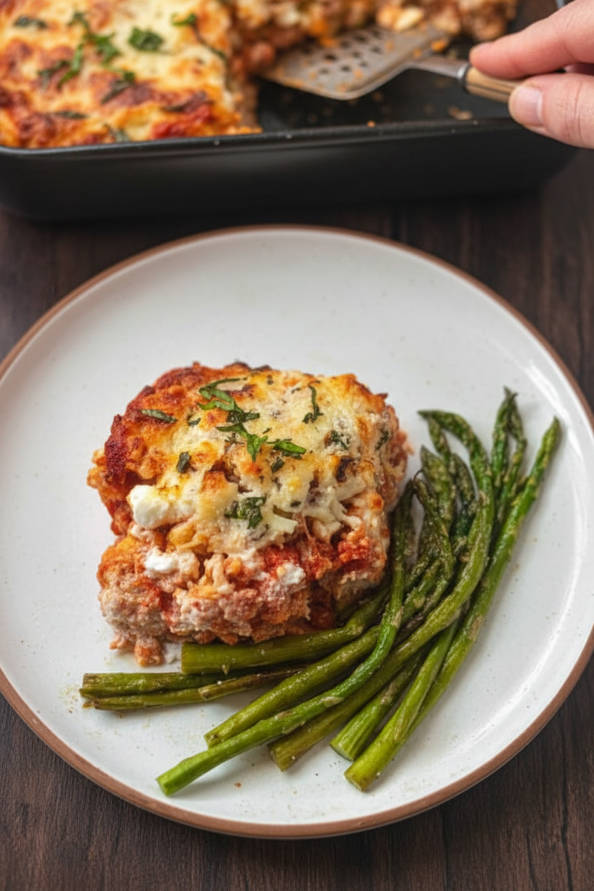 Keto Italian Ground Turkey Broccoli Casserole