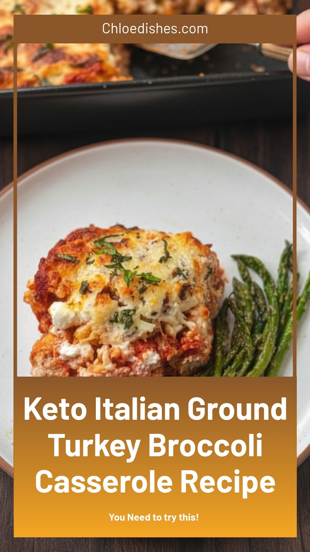 Keto Italian Ground Turkey Broccoli Casserole