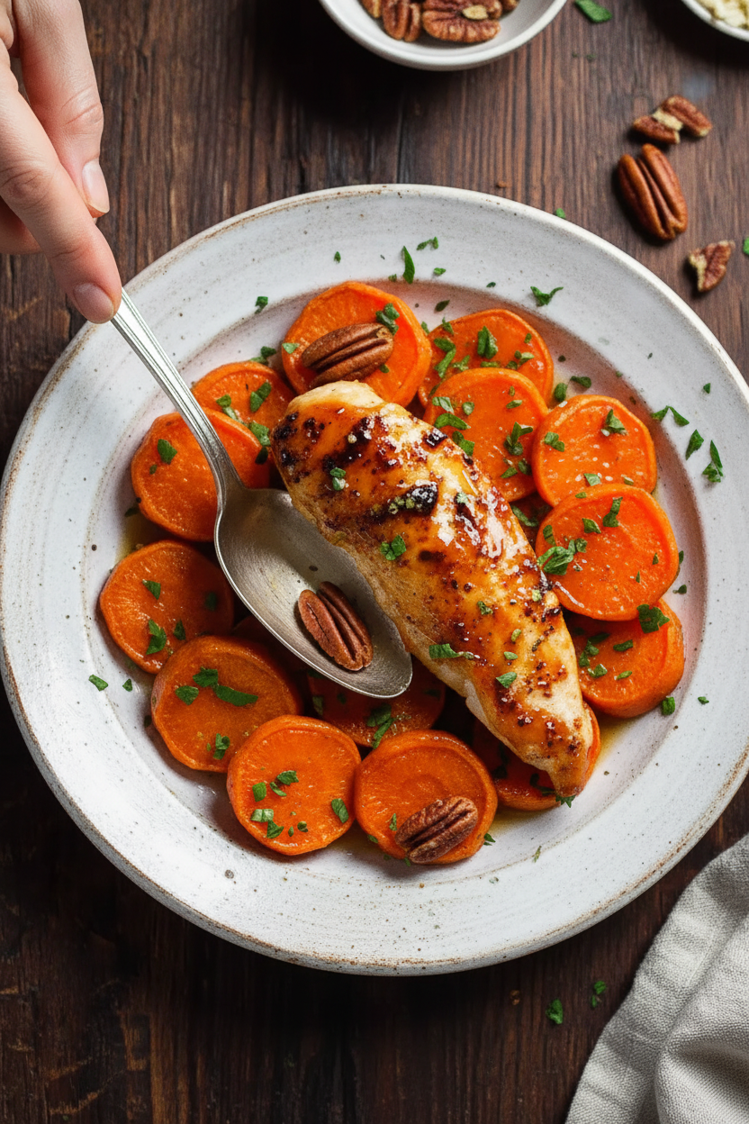 Maple-Glazed Chicken with Sweet Potatoes