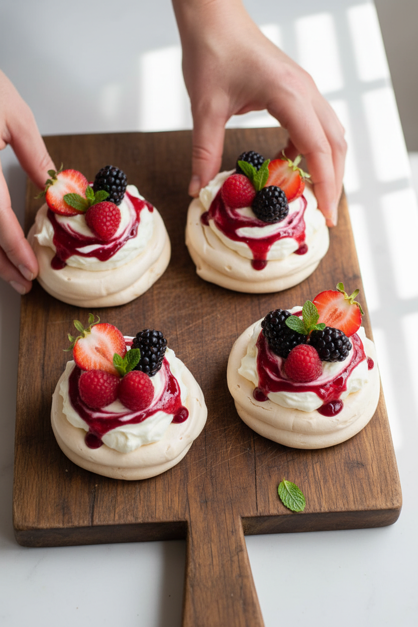 Mini Cheesecake Pavlovas