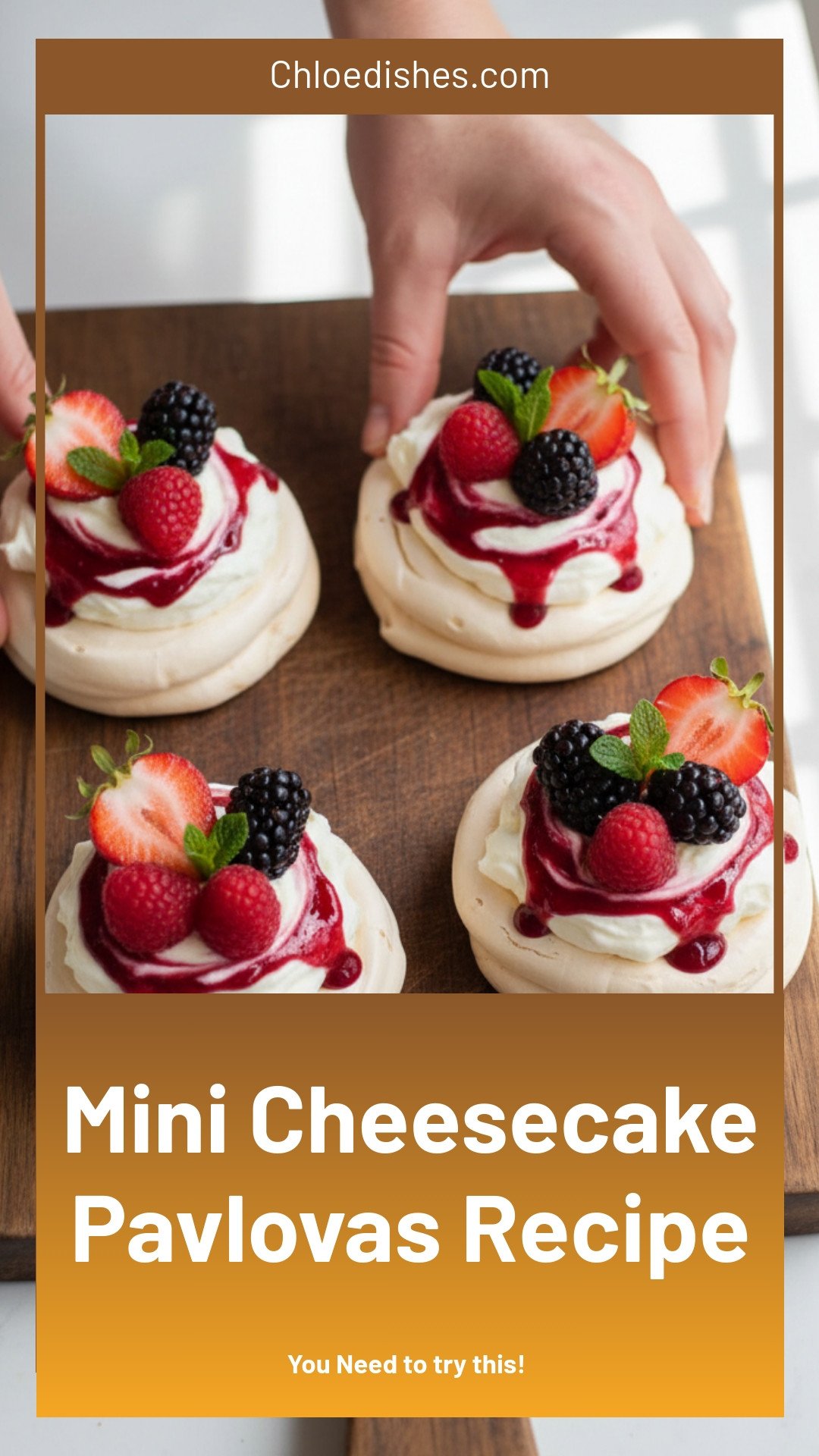 Mini Cheesecake Pavlovas