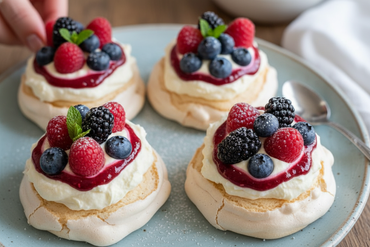 Mini Cheesecake Pavlovas