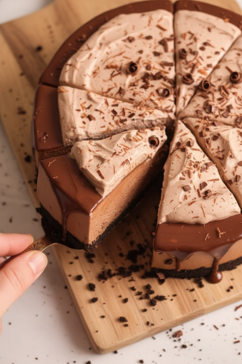 BEST No Bake Chocolate Cheesecake