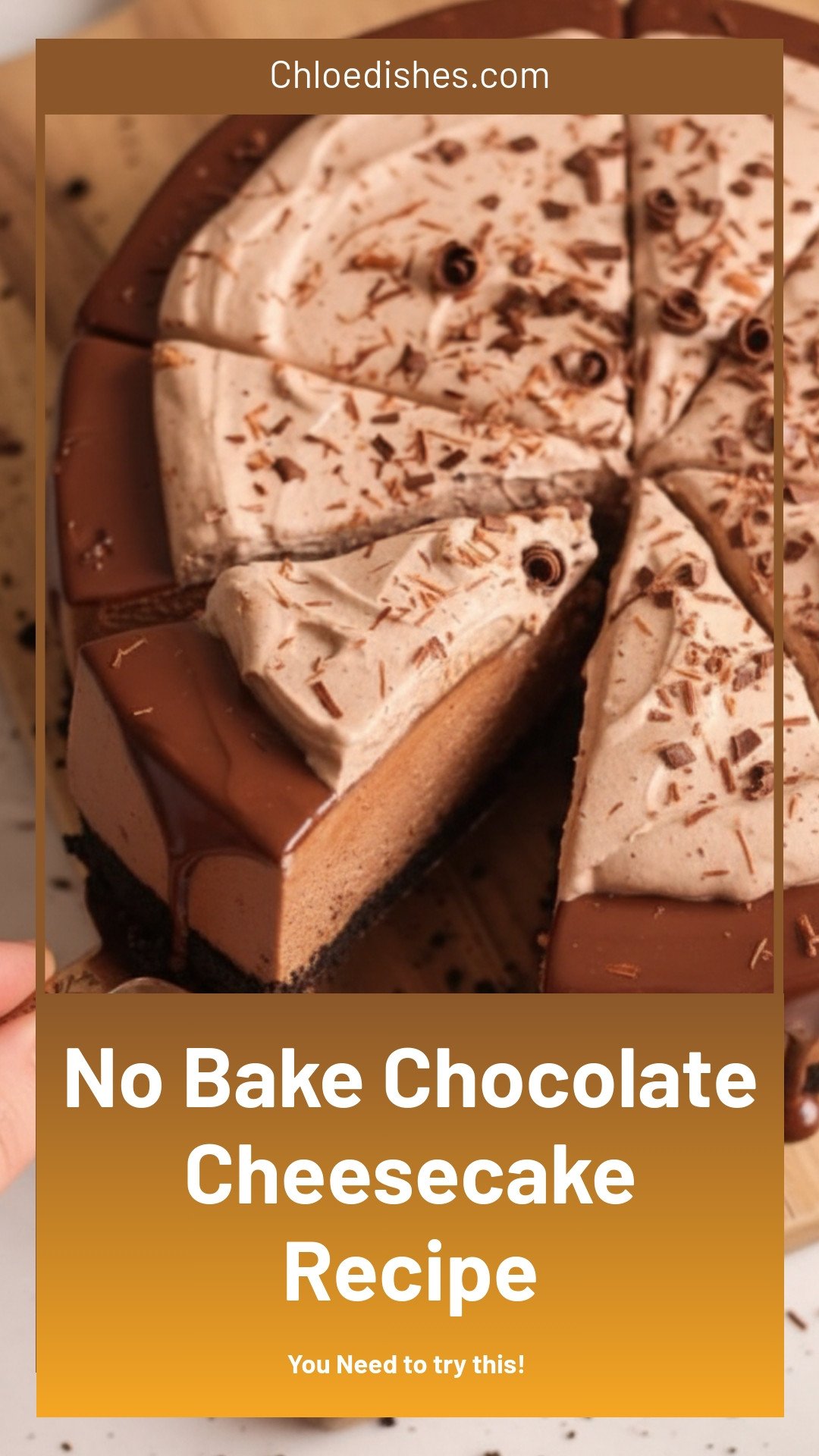 BEST No Bake Chocolate Cheesecake