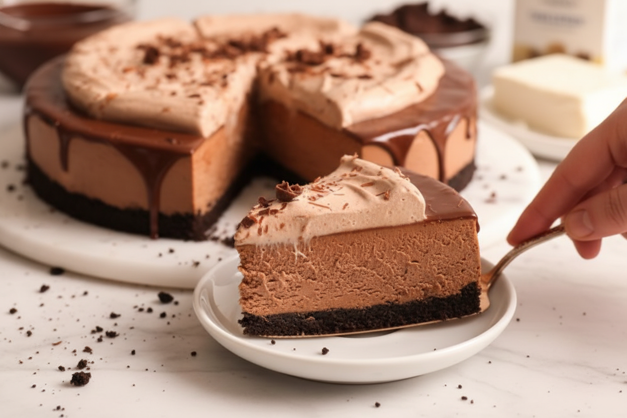 No Bake Chocolate Cheesecake