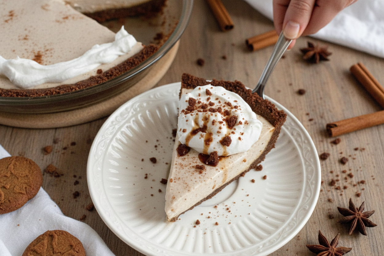 No-Bake Eggnog Pie (Gluten-Free & Vegan Option)
