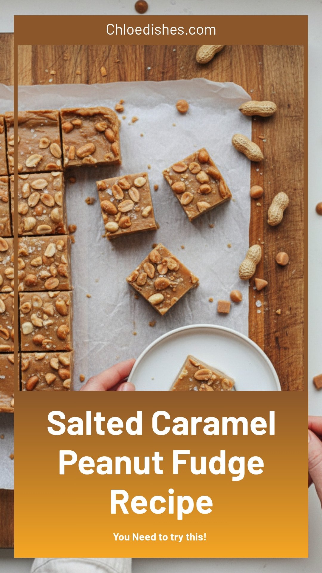 Salted Caramel Peanut Fudge