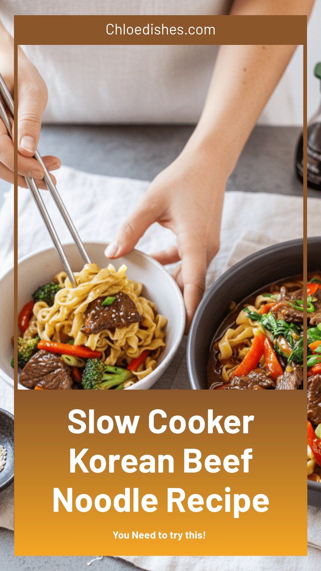 Slow Cooker Korean Beef Noodles Recipe