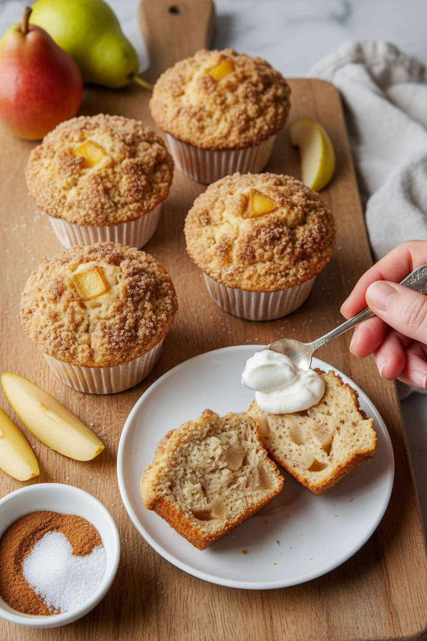 Spiced Pear Muffins Recipe