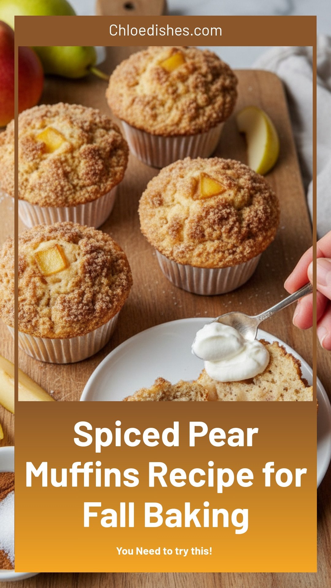 Spiced Pear Muffins Recipe