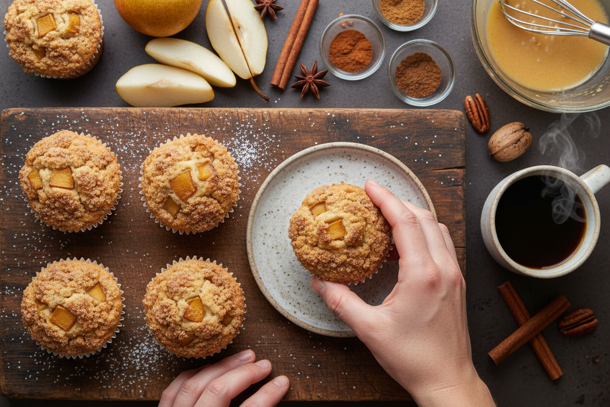 Spiced Pear Muffins Recipe for Fall Baking